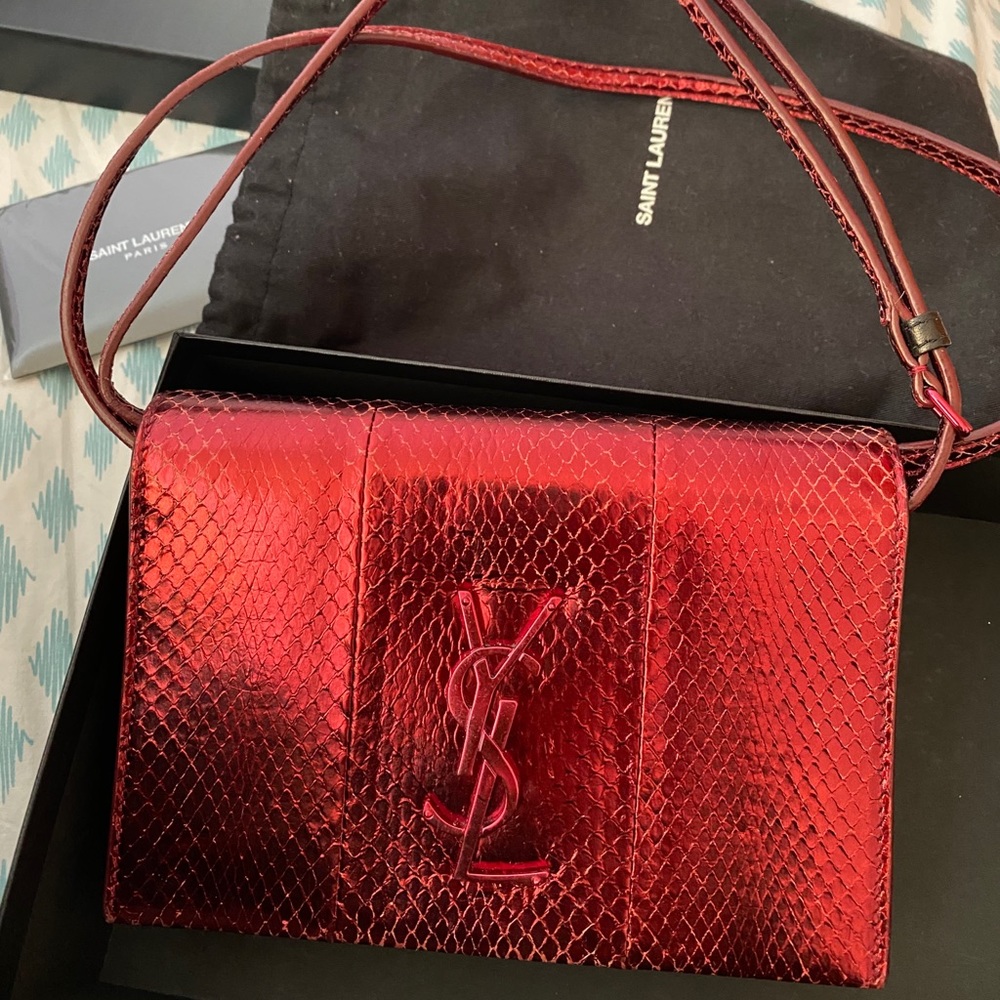 YSL snake skin bag